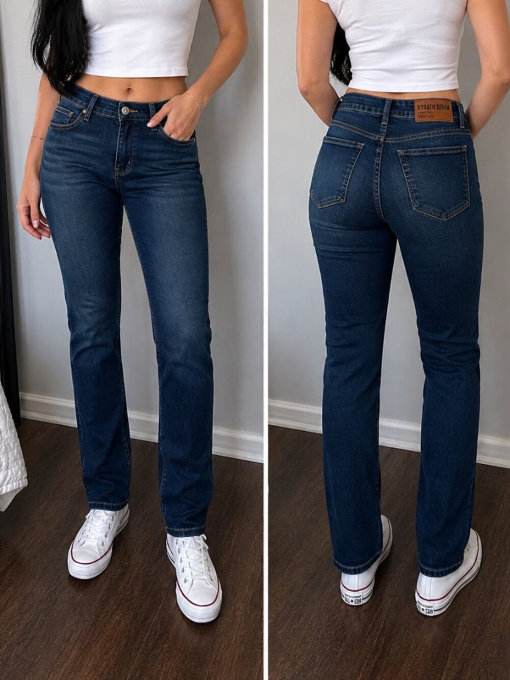 💙 KYRATH DENIM Limited Edition Women's Jeans Size 9 – Dark Wash Stretch Denim